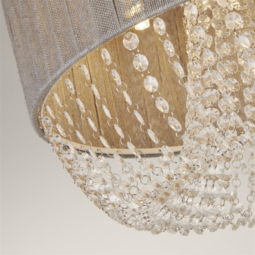 Searchlight - Stropna svetilka BELLANO 5xG9/7W/230V premer 50 cm siva