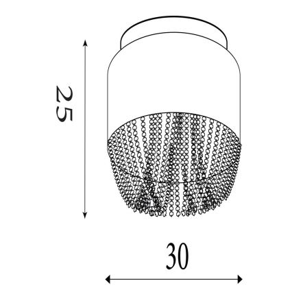 Searchlight - Stropna svetilka BELLANO 3xG9/7W/230V, premer 30 cm, bela