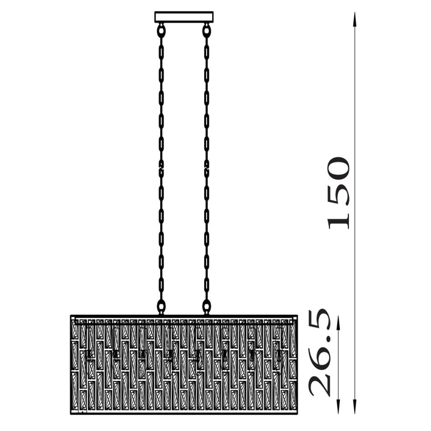 Searchlight - Lestenec na verigi BIJOU 8xE14/40W/230V