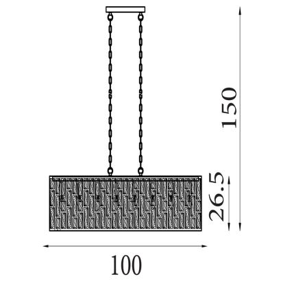 Searchlight - Lestenec na verigi BIJOU 8xE14/40W/230V