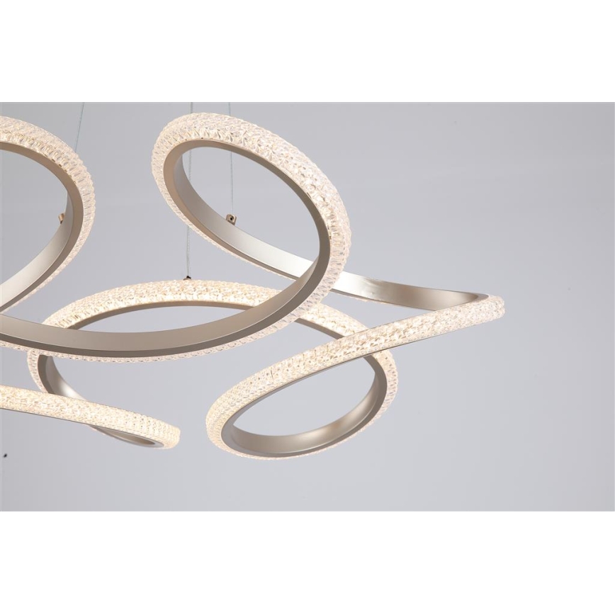 Searchlight - zatemljiv LED lestenec na jekleni vrvici DOODLE LED/40W/230V medenina