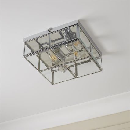 Searchlight - Stropna svetilka FLUSH 2xE14/40W/230V sijajni krom