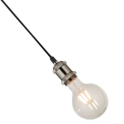 Searchlight - Lestenec na kablu SUSPENSION 1xE27/60W/230V, srebrne barve