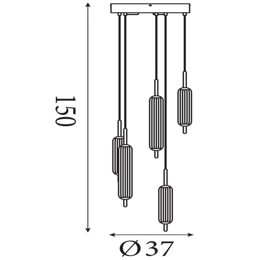 Searchlight - LED zatemljiv viseči lestenec na kablu CATTAIL LED/24W/230V