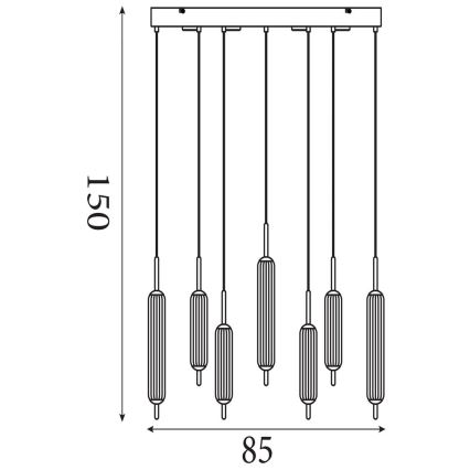 Searchlight - LED zatemljiv lestenec na kablu CATTAIL LED/33W/230V