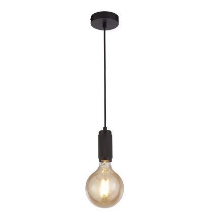 Searchlight - Viseča svetilka na lanku SUSPENSION 1xE27/60W/230V črna
