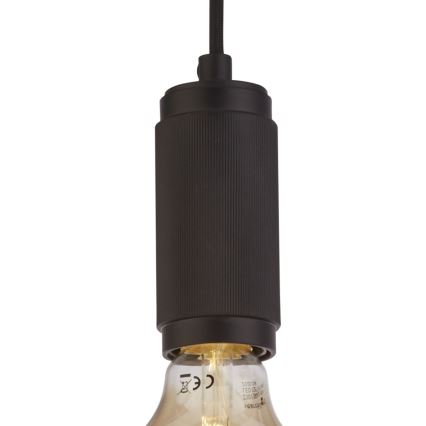 Searchlight - Viseča svetilka na lanku SUSPENSION 1xE27/60W/230V črna