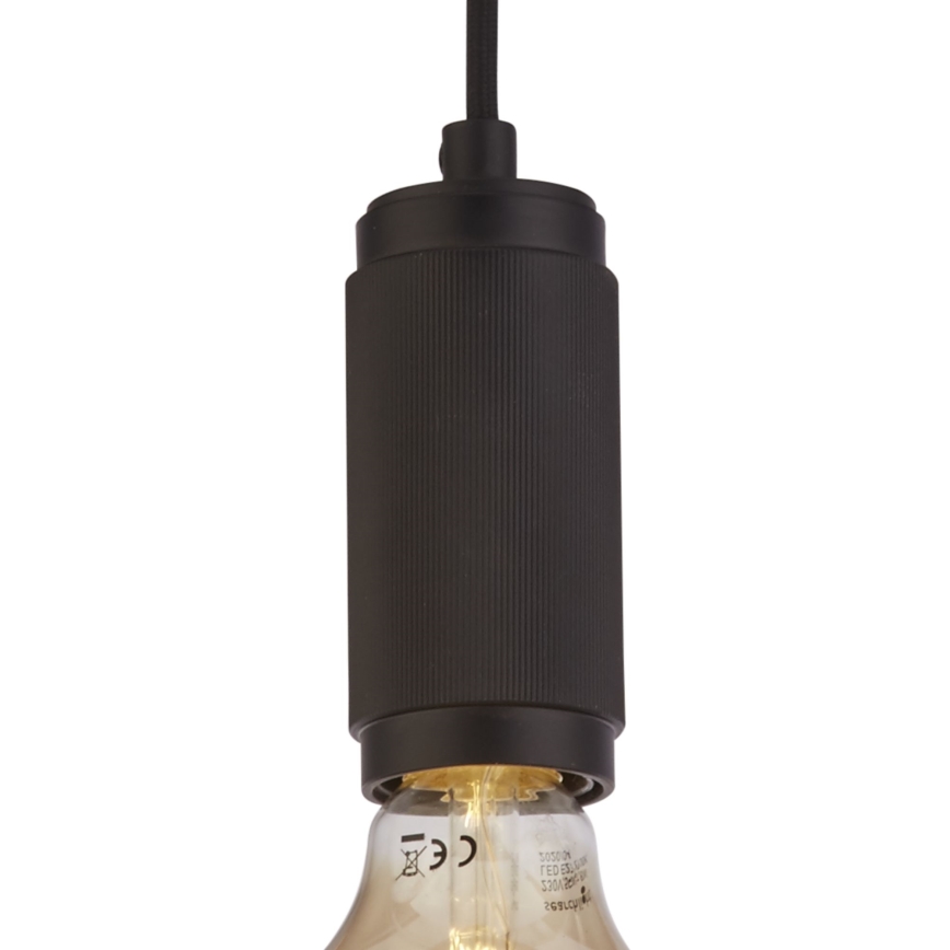 Searchlight - Viseča svetilka na lanku SUSPENSION 1xE27/60W/230V črna
