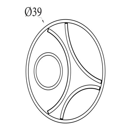 Searchlight - ZENDISC LED stropna svetilka s funkcijo zatemnjevanja, 20 W/230 V, 3000 K, Ø 39 cm