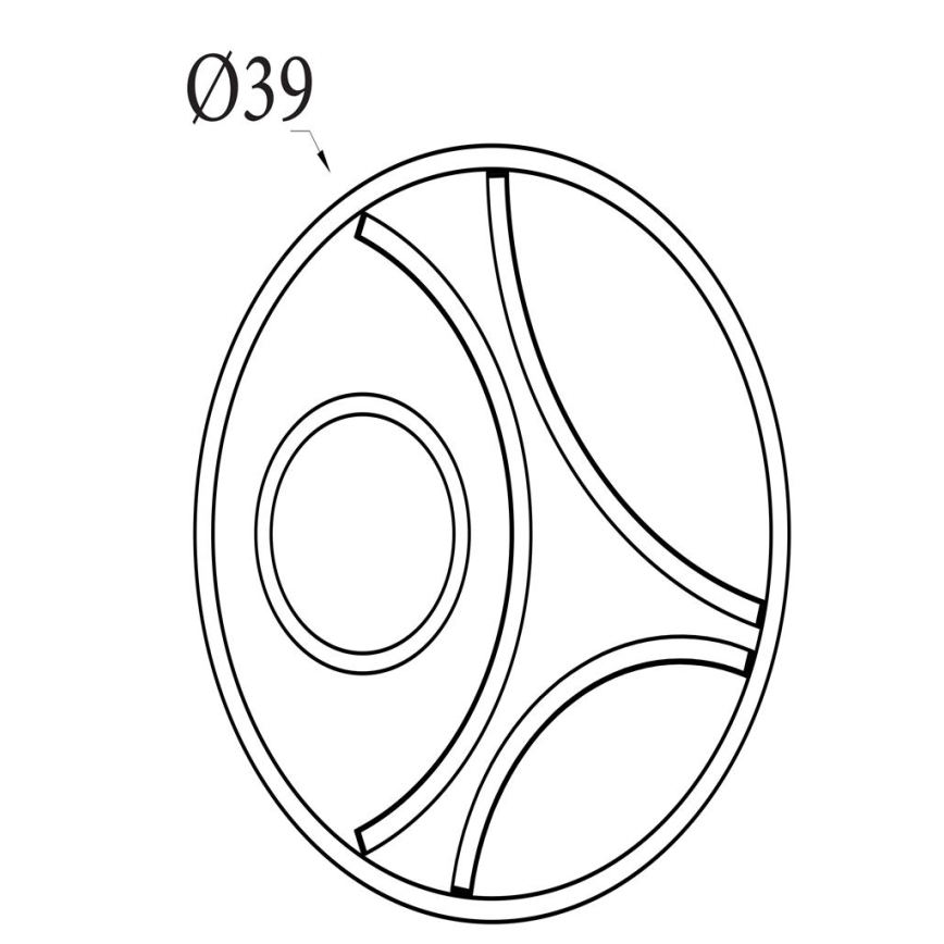 Searchlight - ZENDISC LED stropna svetilka s funkcijo zatemnjevanja, 20 W/230 V, 3000 K, Ø 39 cm