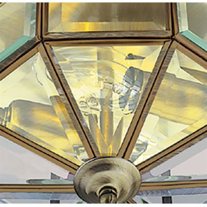 Searchlight - Stropna svetilka FLUSH 2xE14/60W/230V medenina