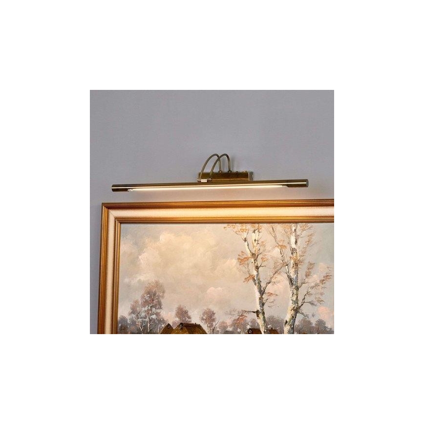 Searchlight - LED Svetilka za slike LED/14W/230V medenina