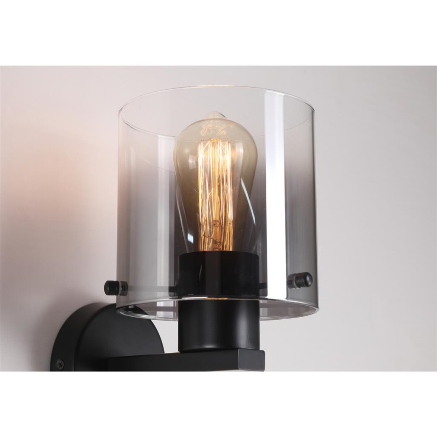 Searchlight - Stensko svetilo SWEDEN 1xE27/60W/230V črna/dimna