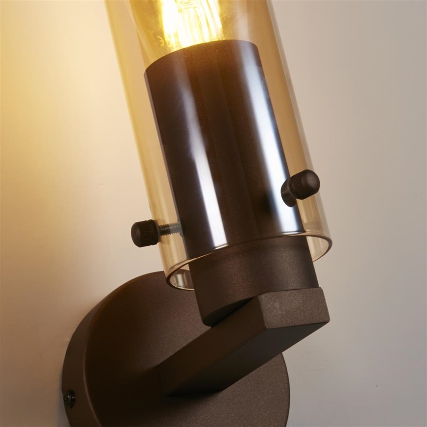 Searchlight - Stenska svetilka SWEDEN 1xE27/60W/230V rjava/zadimljena