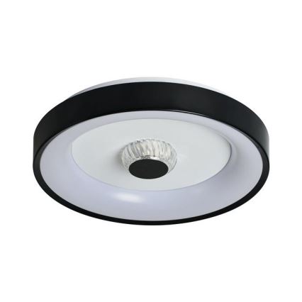 Searchlight - LED zatemnjiva stropna svetilka POLKA LED/24W/230V + LED/6W premer 38,5 cm črna