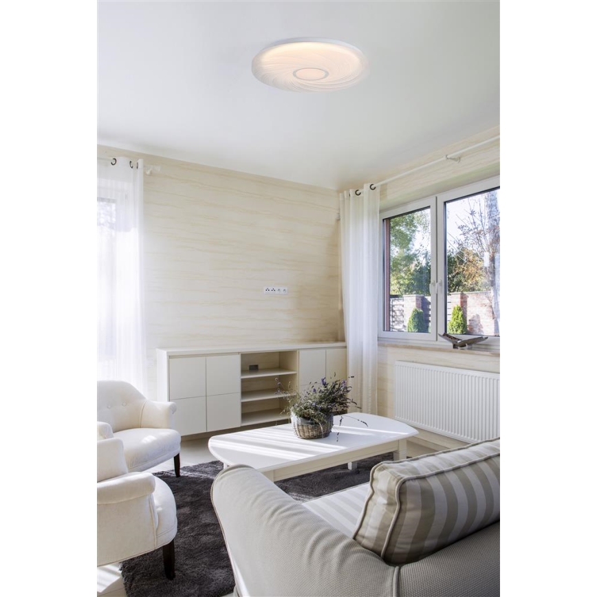 Searchlight - LED stropna svetilka AURA LED/24W/230V premer 38,5 cm bela