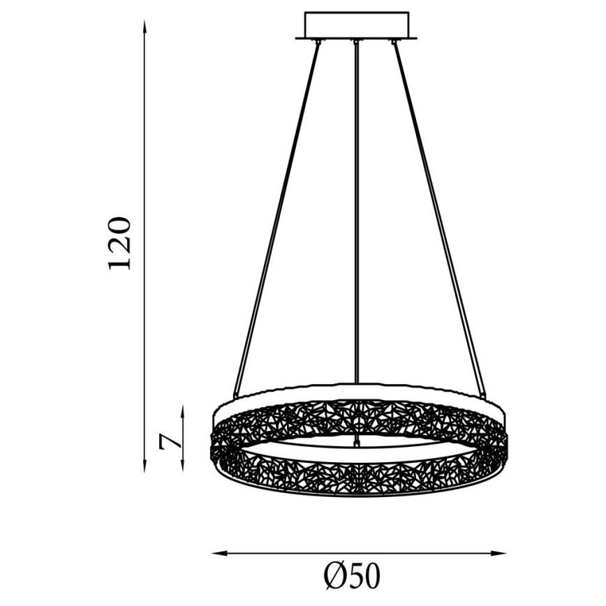Searchlight - zatemnljiv LED lestenec na žici MADELEJNE LED/25W/230V