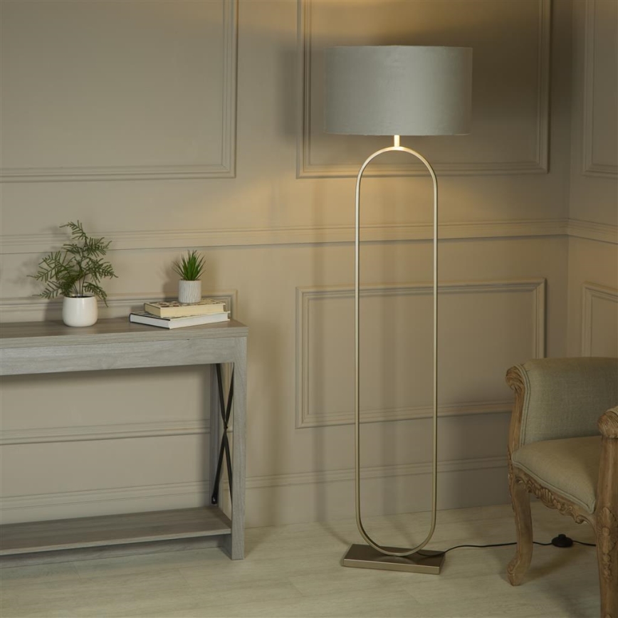 Searchlight - Stoječa svetilka MODISH 1xE27/60W/230V siva