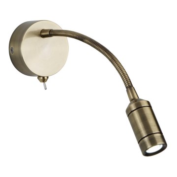 Searchlight - LED Fleksibilna mala svetilka ADJU LED/1W/230V medenina