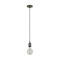 Searchlight - Lestenec na jeklenem lanku SUSPENSION 1xE27/60W/230V antracit