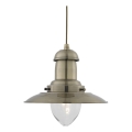 Searchlight - Lestenec na kablu FISHERMAN 1xE27/60W/230V iz medenine