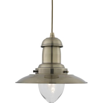 Searchlight - Lestenec na kablu FISHERMAN 1xE27/60W/230V iz medenine