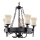 Searchlight - Lestenec na verigi CARTWHEEL 5xE27/60W/230V črna