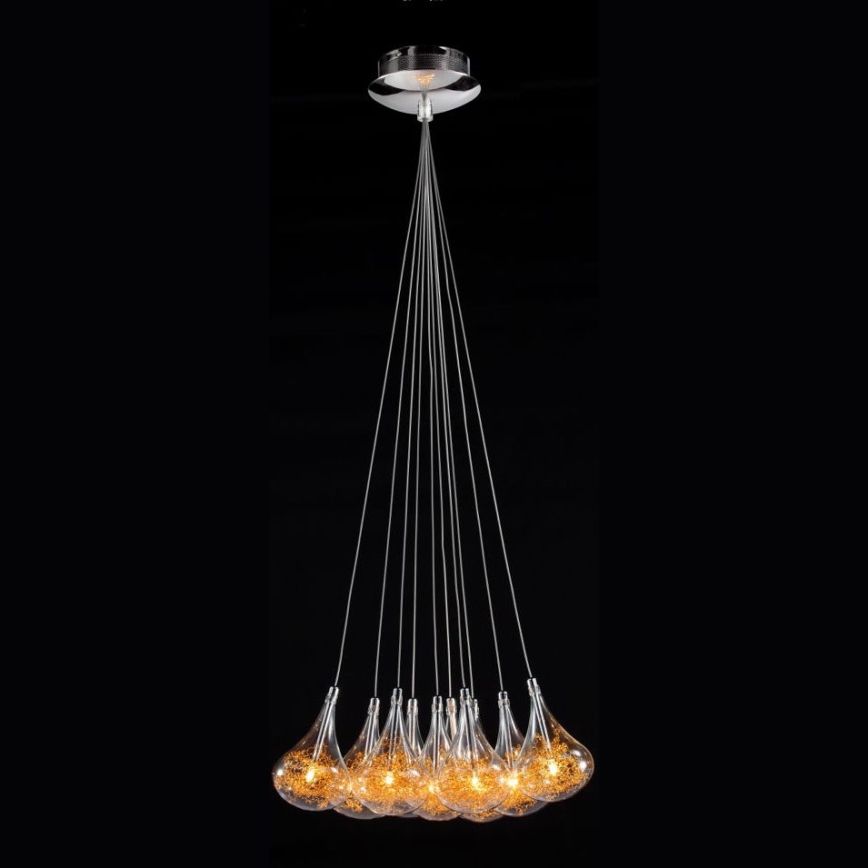 Searchlight - Lestenec na vrvici 10xG4/20W/230V zlata