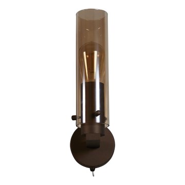 Searchlight - Stenska svetilka SWEDEN 1xE27/60W/230V rjava/zadimljena