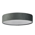 Searchlight - Stropna svetilka DRUM 3xE27/60W/230V siva
