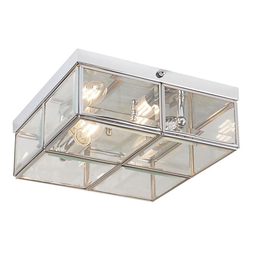 Searchlight - Stropna svetilka FLUSH 2xE14/40W/230V sijajni krom