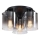 Searchlight - Stropna svetilka SWEDEN 3xE27/60W/230V premer 39 cm črna/dimljena