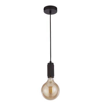 Searchlight - Viseča svetilka na lanku SUSPENSION 1xE27/60W/230V črna