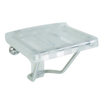 Sedež za tuš 38x46 cm srebrn