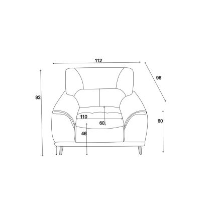 Naslanjač LIVORNO bež