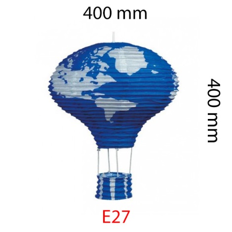 Senčnik moder leteči balon E27 400x400 mm