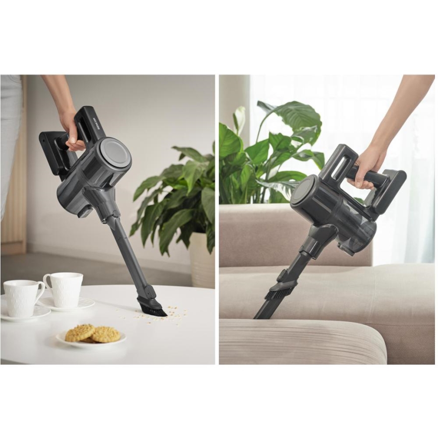 Sencor - Brezžični pokončni sesalnik 2 v 1 200 W / 2600 mAh, črna