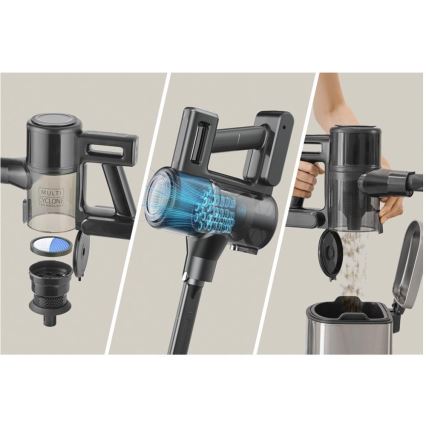 Sencor - Brezžični pokončni sesalnik 2 v 1 200 W / 2600 mAh, črna