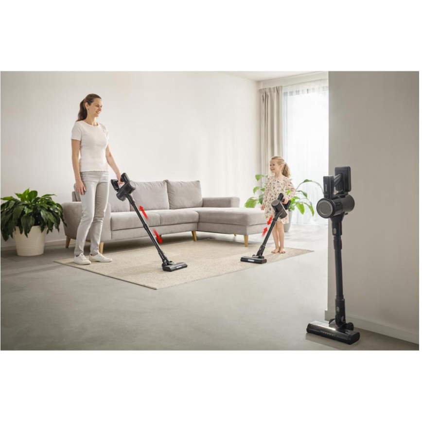 Sencor - Brezžični pokončni sesalnik 2 v 1 200 W / 2600 mAh, črna