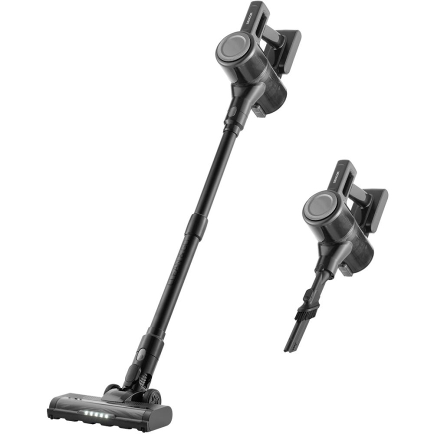 Sencor - Brezžični pokončni sesalnik 2 v 1 200 W / 2600 mAh, črna