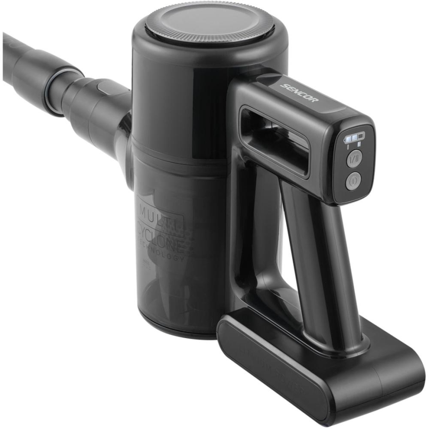 Sencor - Brezžični pokončni sesalnik 2 v 1 200 W / 2600 mAh, črna
