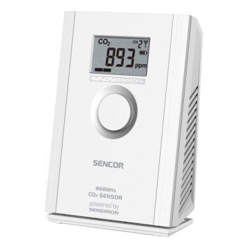 Sencor - Brezžični senzor ogljikovega dioksida 5V/3xAA 2000 mAh