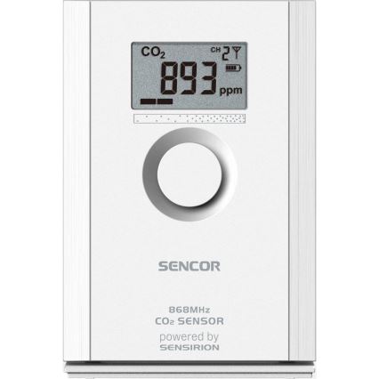 Sencor - Brezžični senzor ogljikovega dioksida 5V/3xAA 2000 mAh