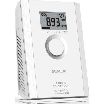 Sencor - Brezžični senzor ogljikovega dioksida 5V/3xAA 2000 mAh