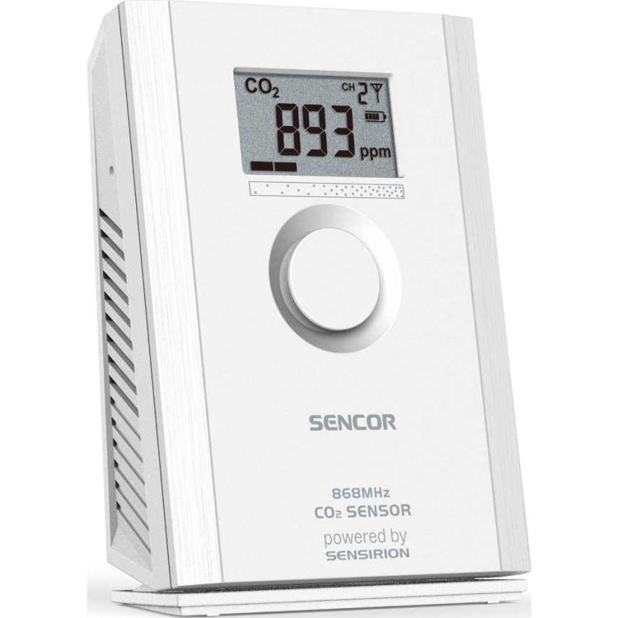 Sencor - Brezžični senzor ogljikovega dioksida 5V/3xAA 2000 mAh