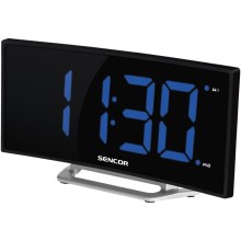 Sencor - Budilka z LCD zaslonom in termometrom 1,5W/1xCR2032/5V črna