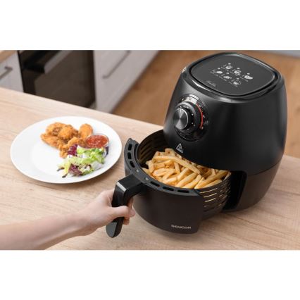 Sencor - Cvrtnik na vroč zrak 3,5 l 1300W/230V črna