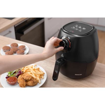 Sencor - Cvrtnik na vroč zrak 3,5 l 1300W/230V črna