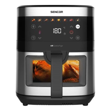 Sencor - Cvrtnik na vroč zrak 9 l 1700W/230V črna/mat krom