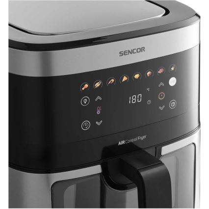 Sencor - Cvrtnik na vroč zrak 9 l 1700W/230V črna/mat krom